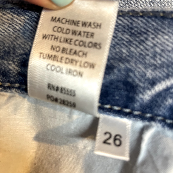 Pistola Jeans Womens 26 Blue Presley Relaxed Roller Revolve Straight Thrashed - Picture 8 of 13